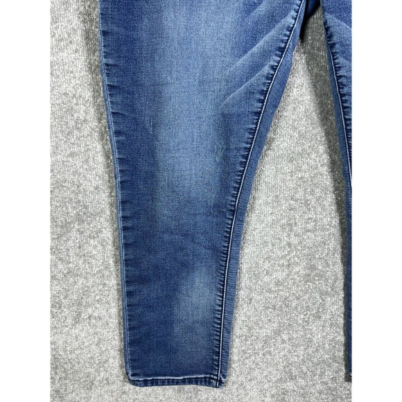 Seven7 Skinny Easy Fit Jeans Womens Size 12 Stretch Distressed Blue Denim - Picture 8 of 16